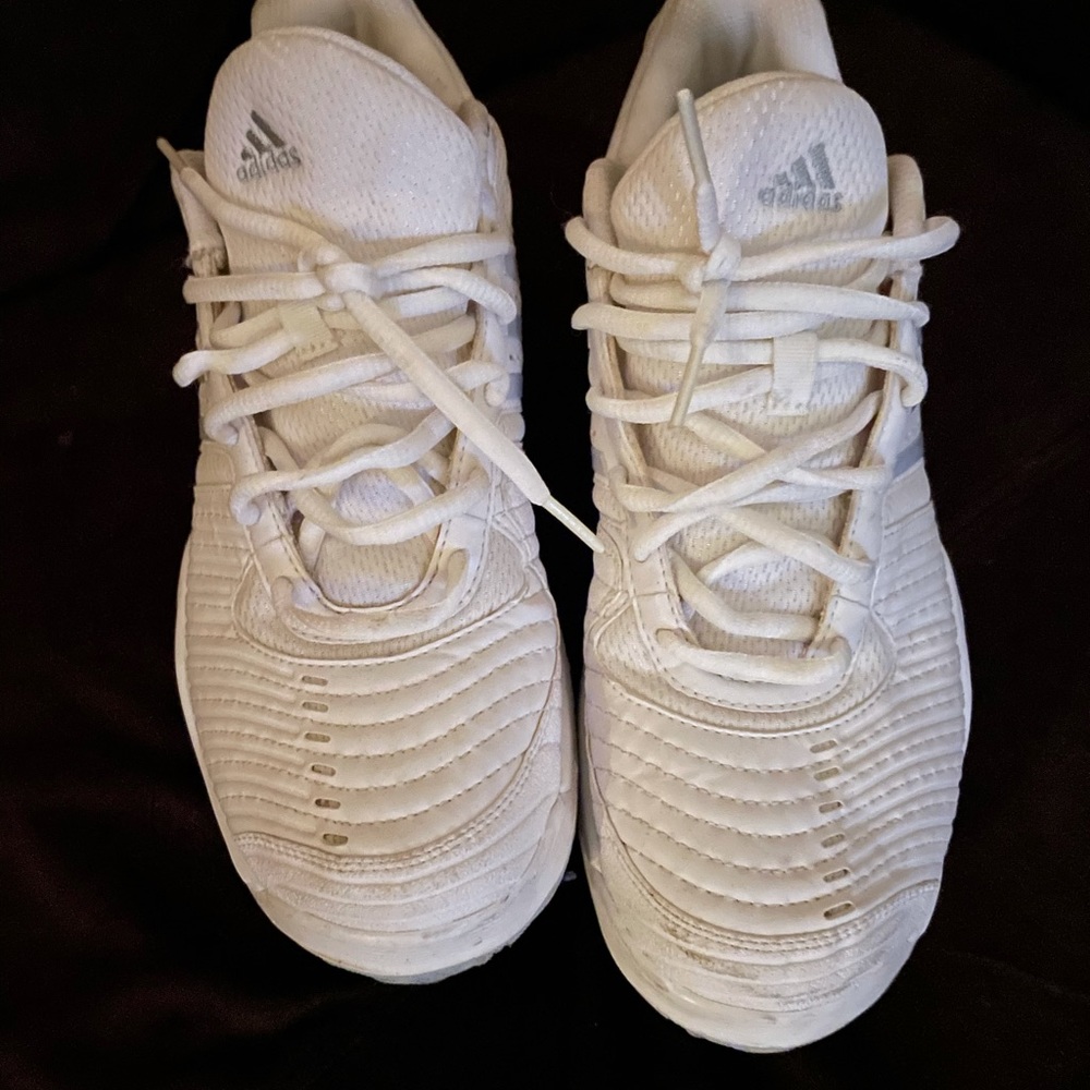 Adidas white tennis shoes